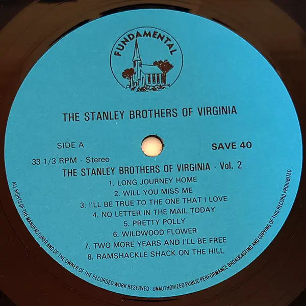 The Stanley Brothers - Vol. 2 Long Journey Home Vinyl LP (LP Record, Album) - NM/NM - Classical33.co.uk