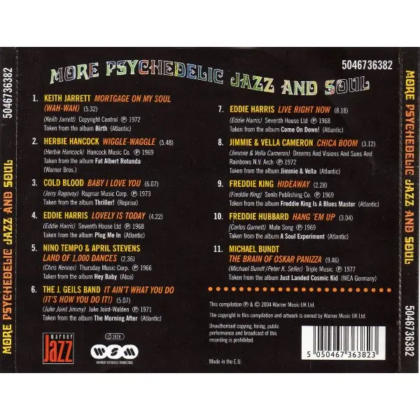 More Psychedelic Jazz And Soul (From The Atlantic And Warner Vaults) (CD, Compilation) - NM/NM - Classical33.co.uk