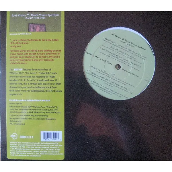 Medeski Martin & Wood - Last Chance To Dance Trance (Perhaps) Best Of (1991-1996) - All City Records