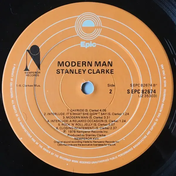 Stanley Clarke - Modern Man Vinyl LP (LP Record, Album) - NM/VG+ - Classical33.co.uk