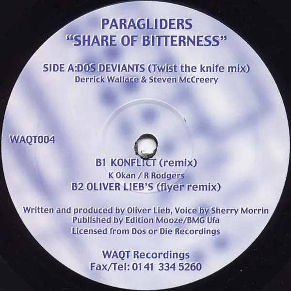 Paragliders - Share Of Bitterness - All City Records