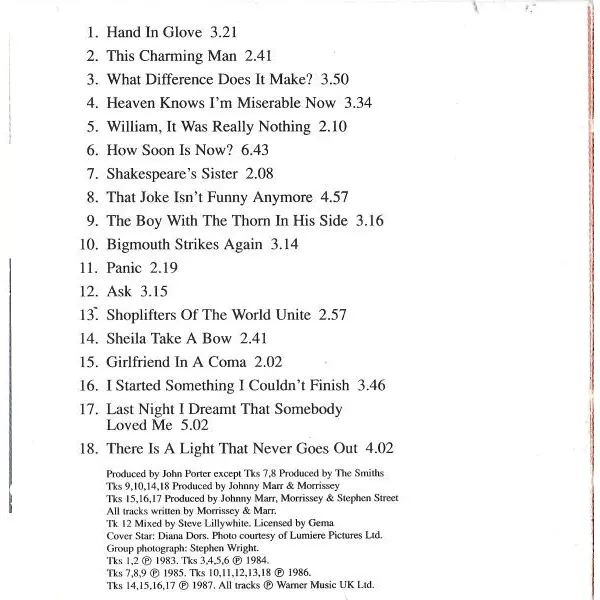 The Smiths - Singles (CD, Compilation) - NM/NM - Classical33.co.uk