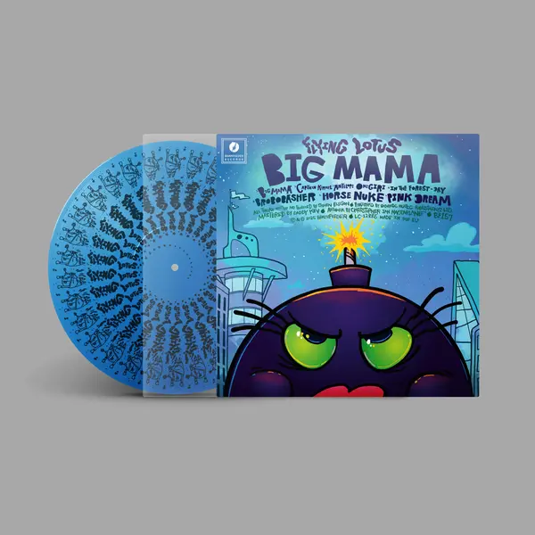 FLYING LOTUS - BIG MAMA VINYL (LTD. ED. BLUE 12" W/ SCREEN-PRINTED B-SIDE + STICKER SHEET)