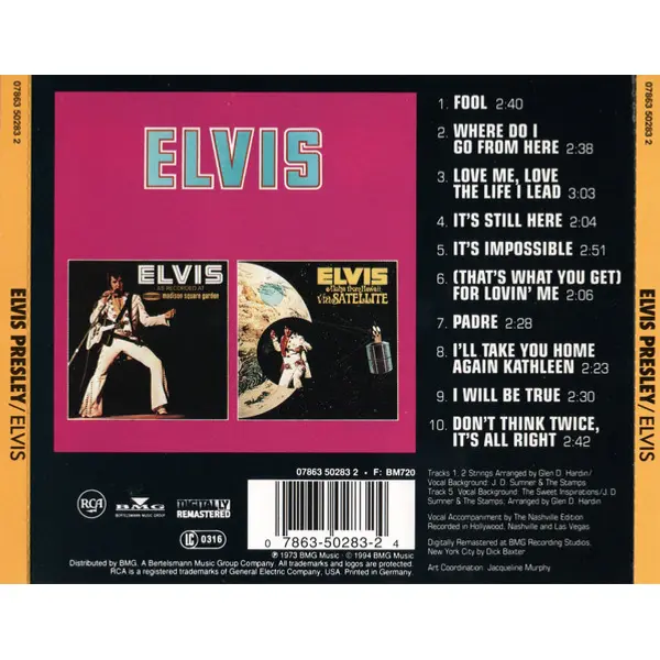 Elvis Presley - Elvis (CD, Album) - VG+/VG+ - Classical33.co.uk