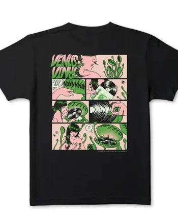 VENUS VINYL x Lily Blakely T-SHIRT (LTD. ED. ECO 4-COLOUR SCREEN-PRINTED 100% ORGANIC COTTON)