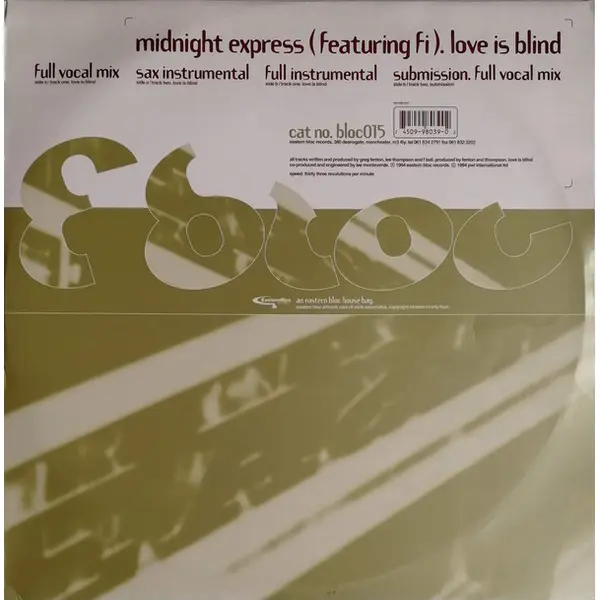 Midnight Express (8) - Love Is Blind - All City Records