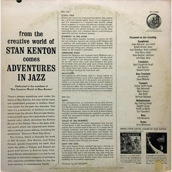 Stan Kenton - Adventures In Jazz Vinyl LP (LP Record, Album) - VG+/VG+ - Classical33.co.uk