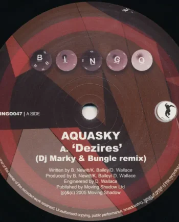 Aquasky / DJ Zinc - Dezires / Hear No Evil (DJ Marky & Bungle Remixes) - All City Records