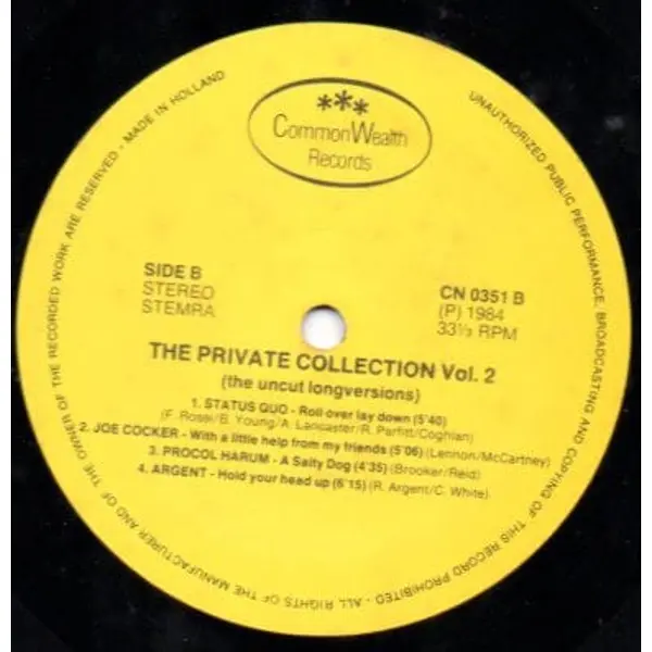 The Private Collection Vol. 2 - The Uncut Long Versions Vinyl LP (2xLP Record, Compilation) - NM/VG - Classical33.co.uk
