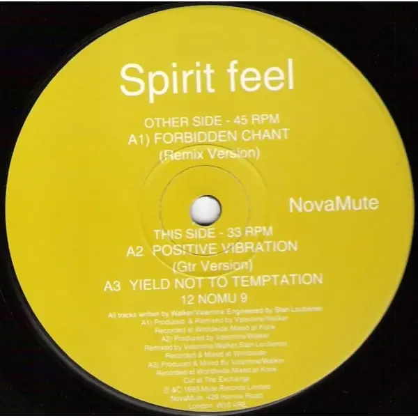 Spirit Feel - Forbidden Chant 12 Inch Vinyl Single (12 Inch Record) - VG+/VG+ - Classical33.co.uk