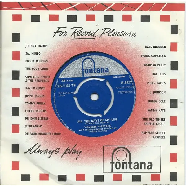 Valerie Masters - Birmingham Rag 7 Inch Vinyl Single (7 Inch Record) (Jukebox Record) - VG+/Generic - Classical33.co.uk