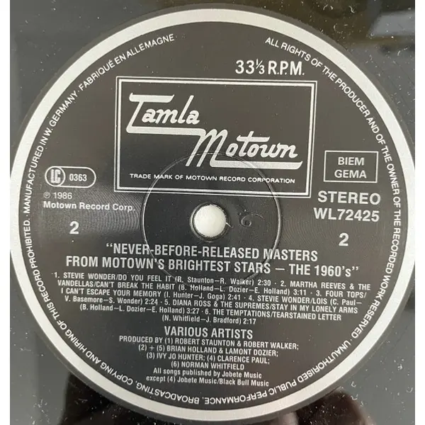 Never-Before-Released Masters From Motown's Brightest Stars The 1960's Vinyl LP (LP Record, Compilation) - NM/VG+ - Classical33.co.uk