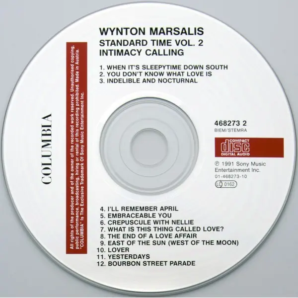 Wynton Marsalis - Standard Time Vol.2 - Intimacy Calling (CD, Album) - NM/NM - Classical33.co.uk