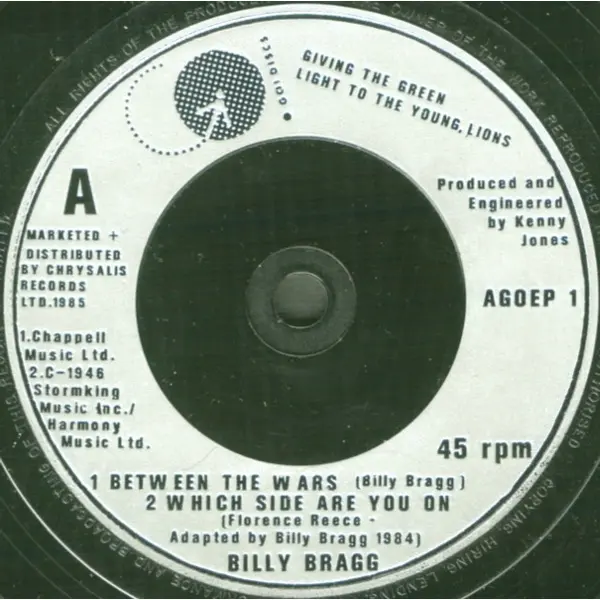 Billy Bragg - Between The Wars 7 Inch Vinyl Single (7 Inch Record, EP) - VG+/VG+ - Classical33.co.uk