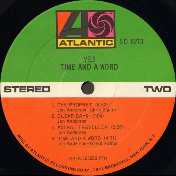 Yes - Time And A Word Vinyl LP (LP Record, Album) - M/VG+ - Classical33.co.uk