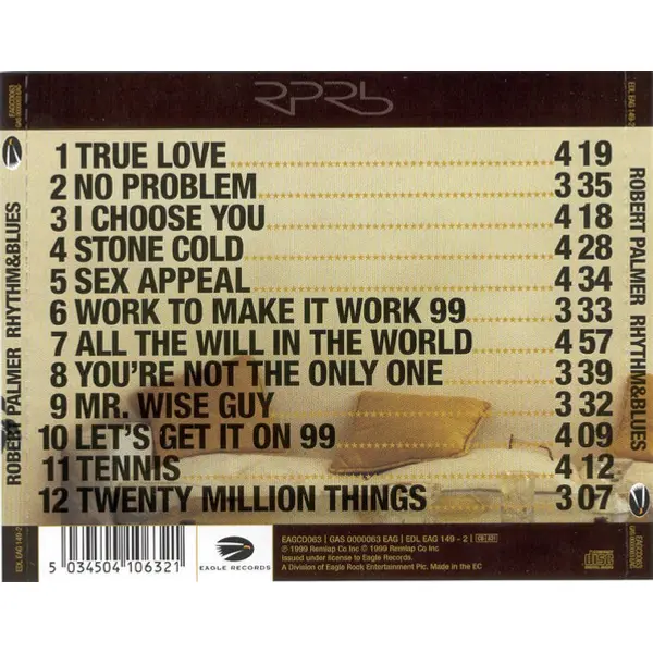 Robert Palmer - Rhythm and Blues (CD, Album) - NM/NM - Classical33.co.uk