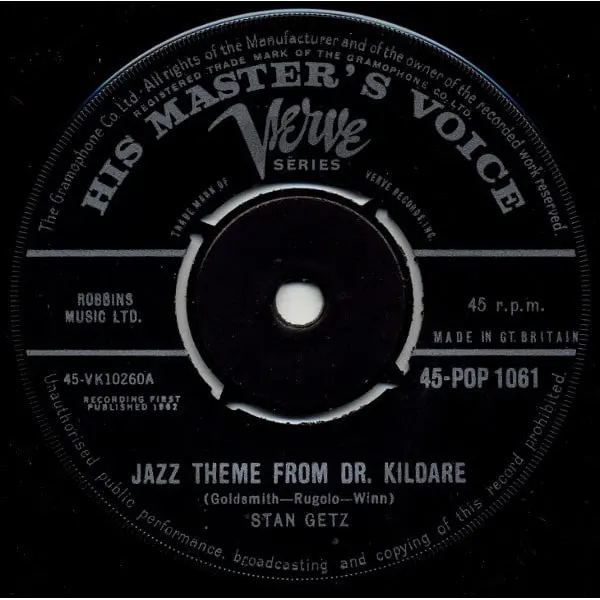 Stan Getz / Charlie Byrd - Jazz Theme From Dr. Kildare / Desafinado 7 Inch Vinyl Single (7 Inch Record) - VG+/Generic - Classical33.co.uk