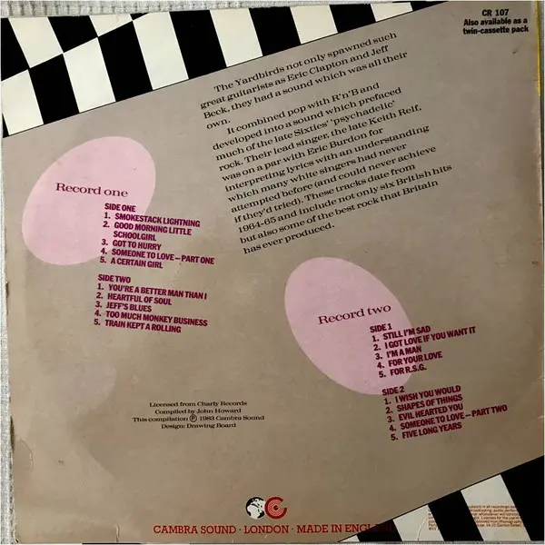 The Yardbirds - The Yardbirds Vinyl LP (2xLP Record, Compilation) - NM/VG+ - Classical33.co.uk