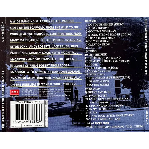Scaffold - The Scaffold At Abbey Road 1966-1971 (CD, Compilation, Mono) - NM/NM - Classical33.co.uk