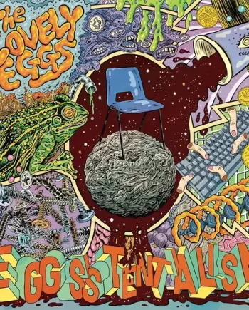 THE LOVELY EGGS - EGGSISTENTIALISM VINYL (SUPER LTD. ED. TRANSPARENT BLUE & COFFEE SPLATTER GATEFOLD W/ SIGNED ARTPRINT)