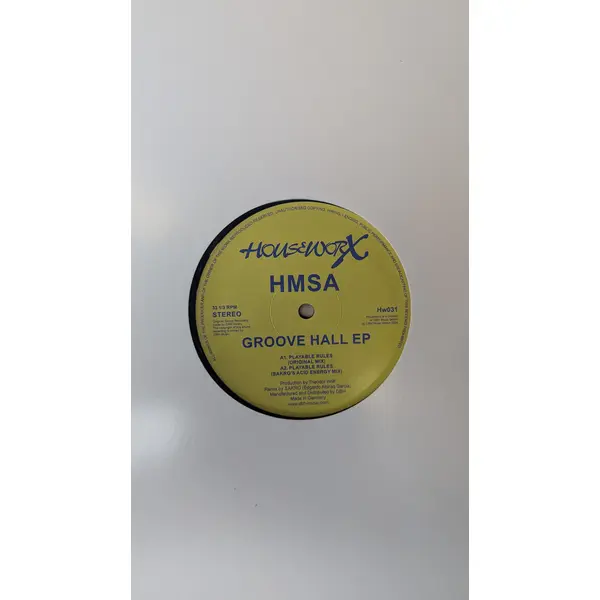 HSMA - Groove Hall Ep - All City Records