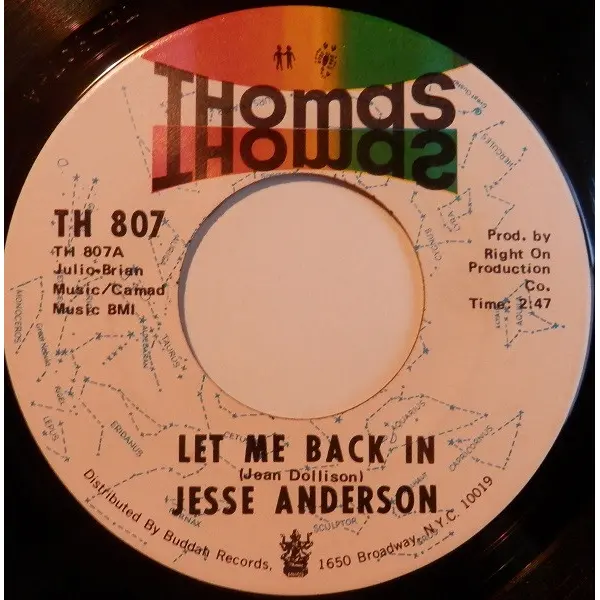 Jesse Anderson - Let Me Back In - All City Records