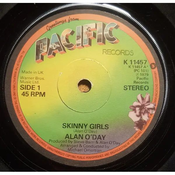 Alan O'Day - Skinny Girls 7 Inch Vinyl Single (7 Inch Record) - VG+/Generic - Classical33.co.uk