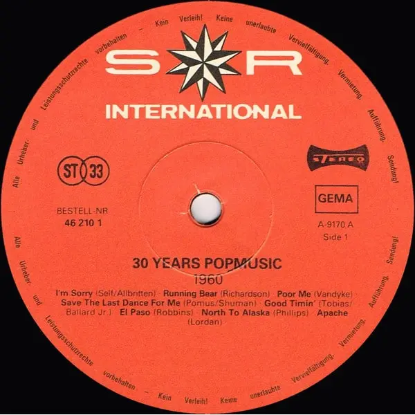 30 Years Popmusic 1960 Vinyl LP (LP Record, Compilation, Mono) - NM/VG - Classical33.co.uk