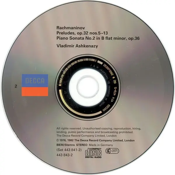 Rachmaninov - Vladimir Ashkenazy - 24 Preludes - Sonata No. 2 (2xCD, Compilation) - NM/VG+ - Classical33.co.uk