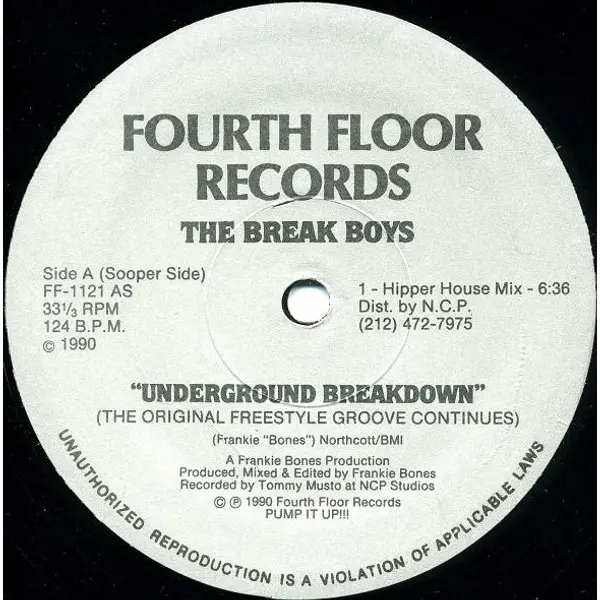 Break Boys, The - Underground Breakdown / My House Is Your House - All City Records