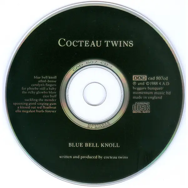 Cocteau Twins - Blue Bell Knoll (CD, Album) - VG+/NM - Classical33.co.uk