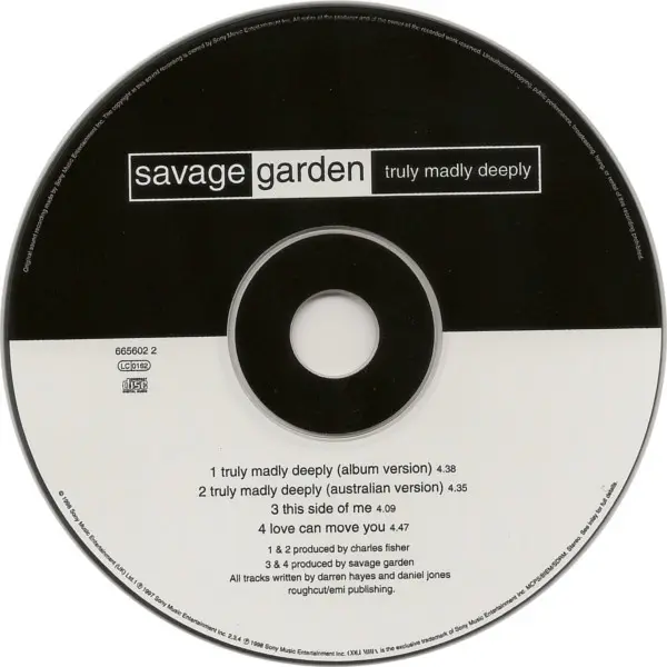 Savage Garden - Truly Madly Deeply (CD, Single) - NM/VG+ - Classical33.co.uk