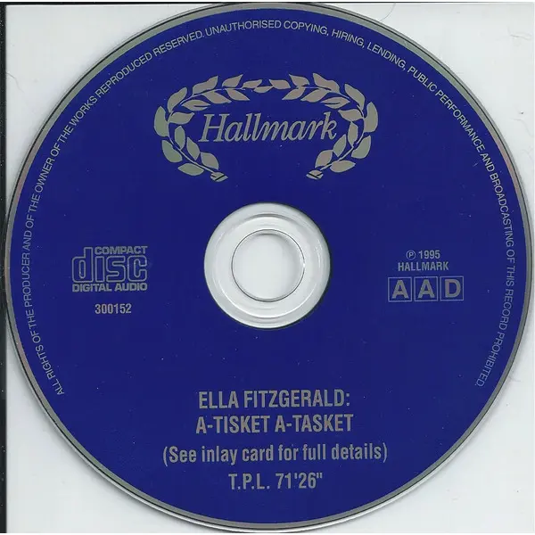 Ella Fitzgerald - A Tisket A Tasket - 24 Swing Standards From The First Lady Of Jazz (CD, Compilation) - NM/NM - Classical33.co.uk