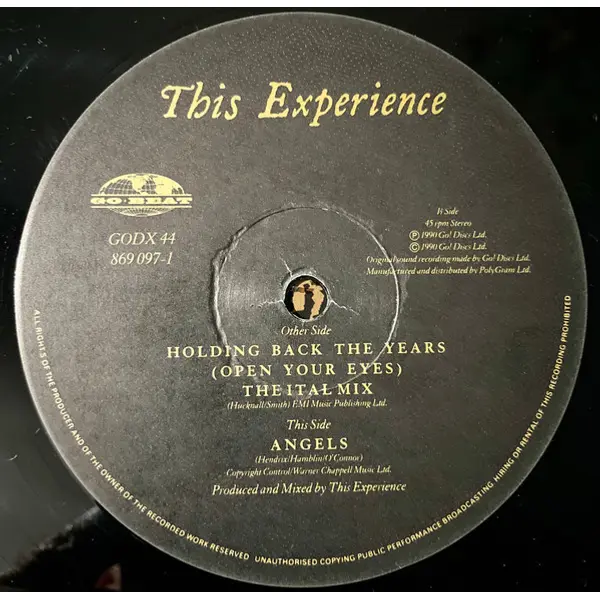 This Experience - Holding Back The Years (Open Your Eyes) 12 Inch Vinyl Single (12 Inch Record) - NM/VG+ - Classical33.co.uk