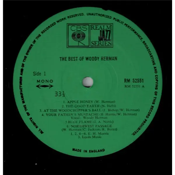 Woody Herman - The Best Of Woody Herman Vinyl LP (LP Record, Compilationilation, Mono) - NM/VG+ - Classical33.co.uk