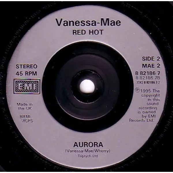 Vanessa-Mae - Red Hot 7 Inch Vinyl Single (7 Inch Record) - NM/NM - Classical33.co.uk
