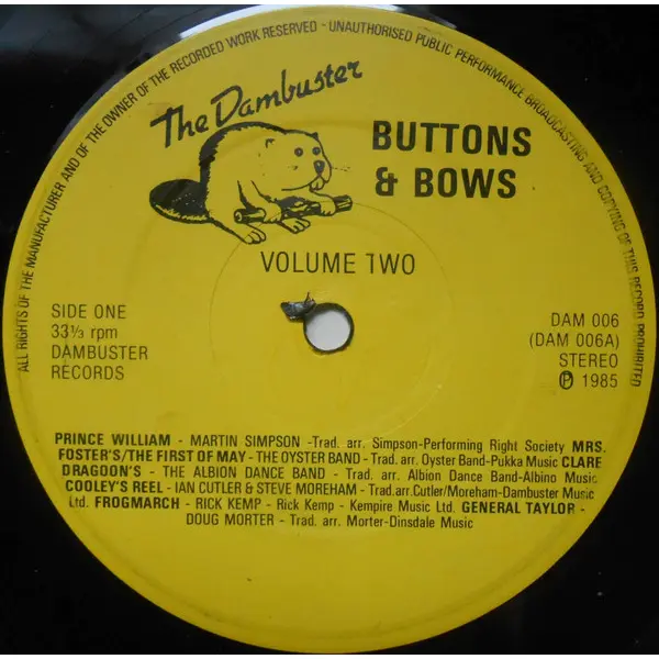 Buttons and Bows Volume 2 - A Further Celebration Of British Tunes Vinyl LP (2xLP Record) - VG+/VG+ - Classical33.co.uk