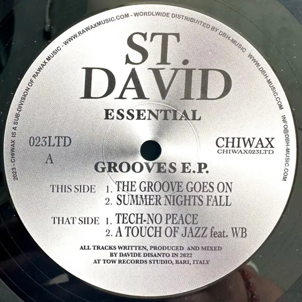 St. David - Essential Grooves EP - All City Records