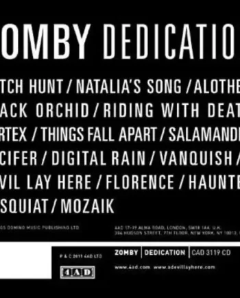 ZOMBY - DEDICATION — Cult Hero Records
