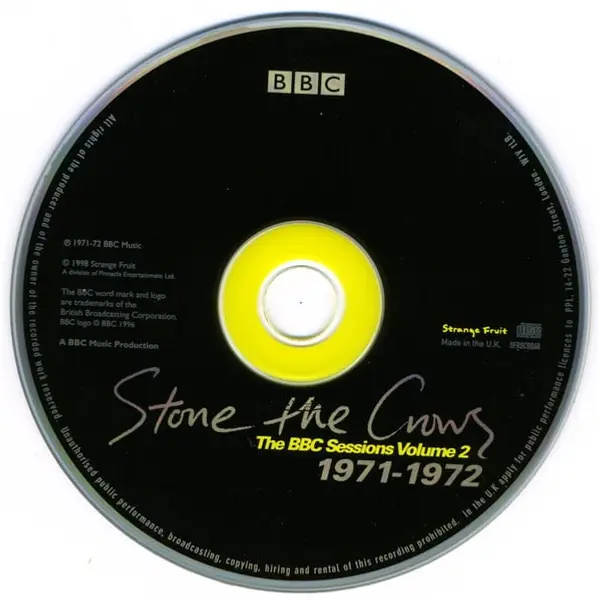 Stone The Crows - The BBC Sessions Volume 2: 1971-1972 (CD, Album) - NM/NM - Classical33.co.uk