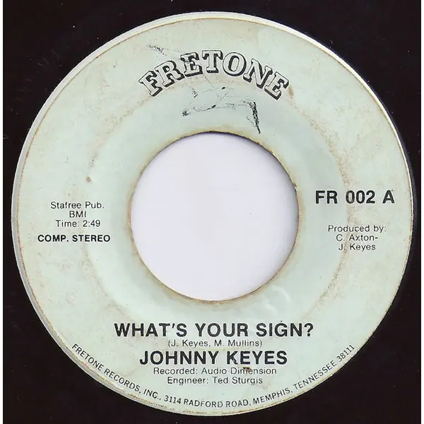 Johnny Keyes (2) - What's Your Sign? - All City Records