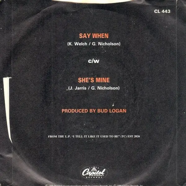 T. Graham Brown - Say When 7 Inch Vinyl Single (7 Inch Record) - M/NM - Classical33.co.uk