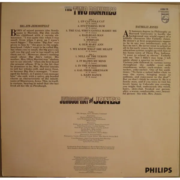 The Two Ronnies - Jehosophat And Jones Vinyl LP Album (LP Record) - NM/VG+ - Classical33.co.uk