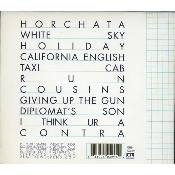 Vampire Weekend - Contra (CD, Album) - NM/NM - Classical33.co.uk