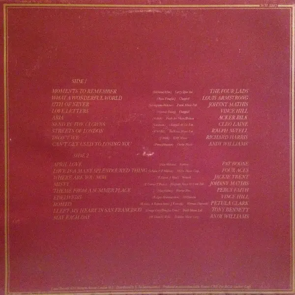 Moments To Remember Vinyl LP Album (LP Record) - VG+/VG - Classical33.co.uk