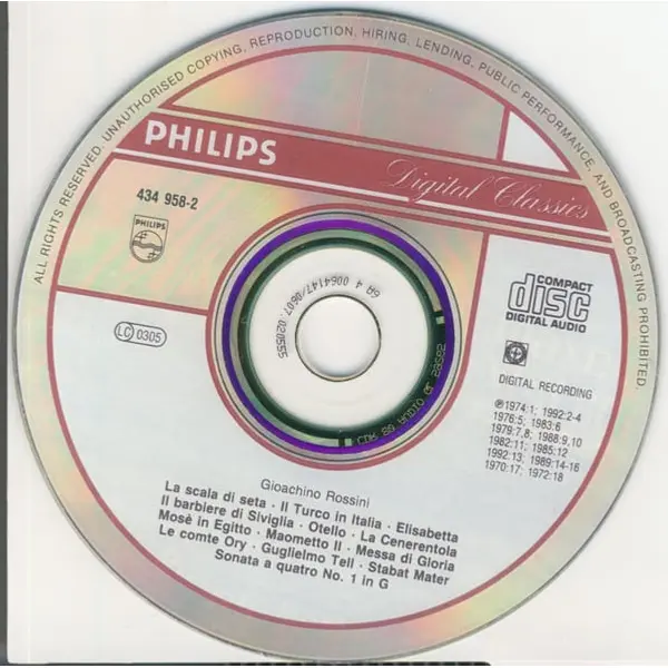 Rossini - Il Banchetto Musicale Del Signor Rossini (CD, Compilation) - VG/VG+ - Classical33.co.uk
