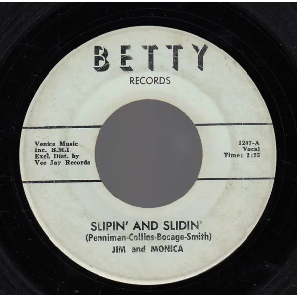 Jim And Monica - Slipin' And Slidin' - All City Records