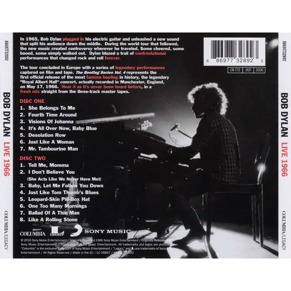 Bob Dylan - Live 1966 (The "Royal Albert Hall" Concert) (2xCD, RE) - NM/NM - Classical33.co.uk