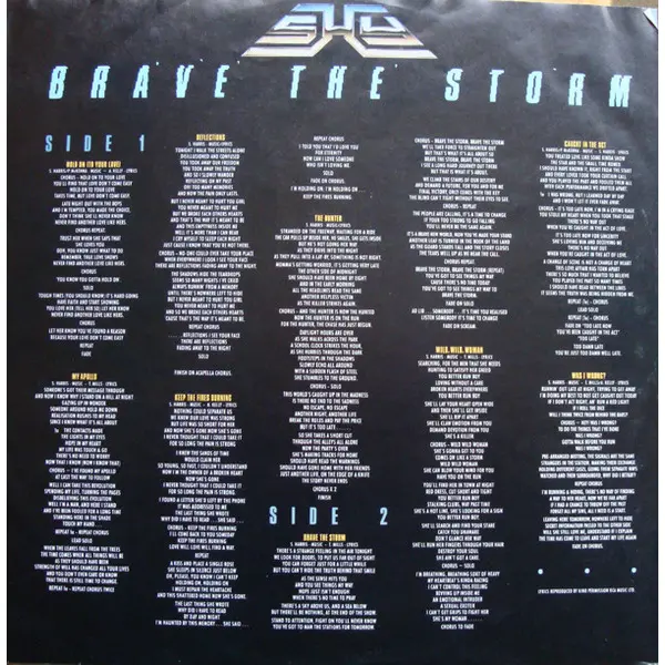 Shy - Brave The Storm Vinyl LP (LP Record, Album) - VG+/VG+ - Classical33.co.uk