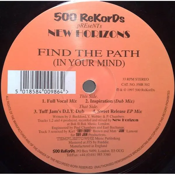 New Horizons - Find The Path (In Your Mind) - All City Records